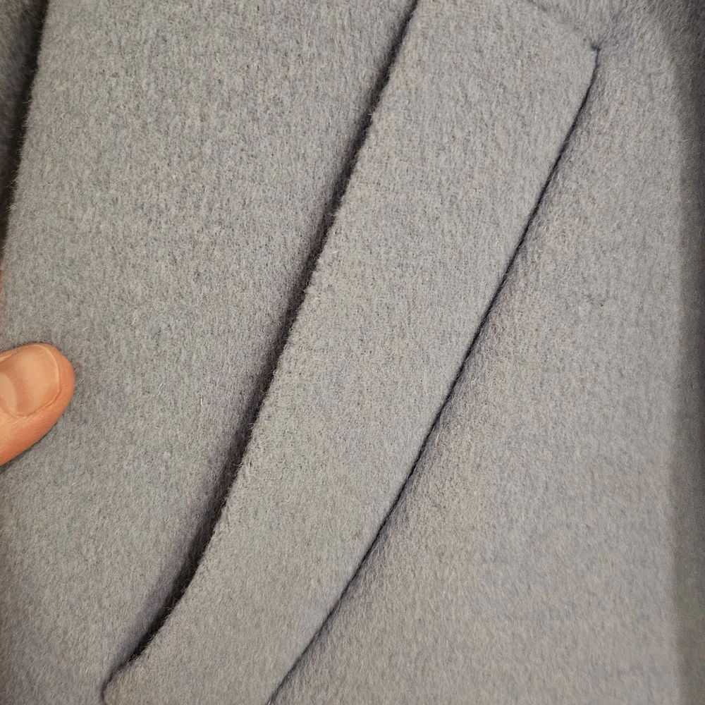 GUESS Women's Light Blue Open Front Coat - Size Medium - Picture 4 of 6